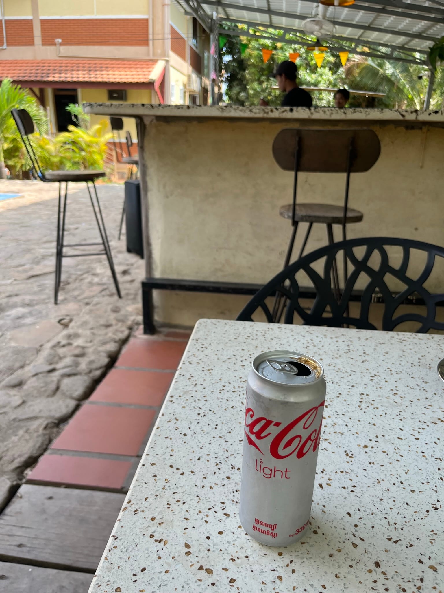Pool bar - Diet Coke, kampot, cambodia