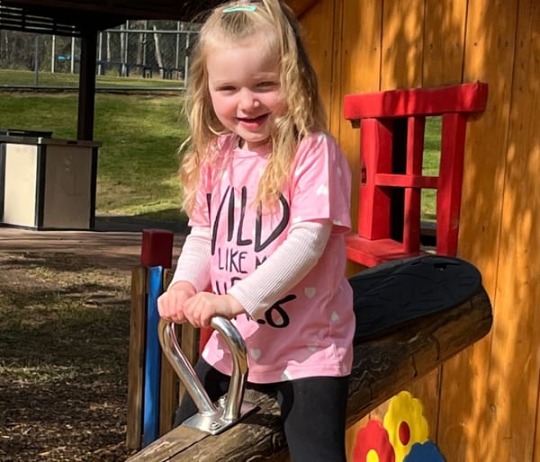 Letti at the playground in Mount Barker, Adelaide